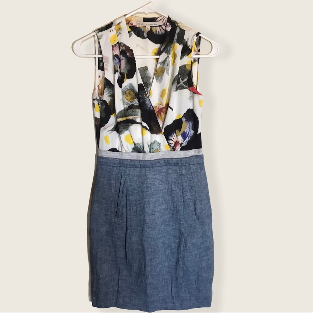RACHEL Rachel Roy | Floral Chambray Dress
